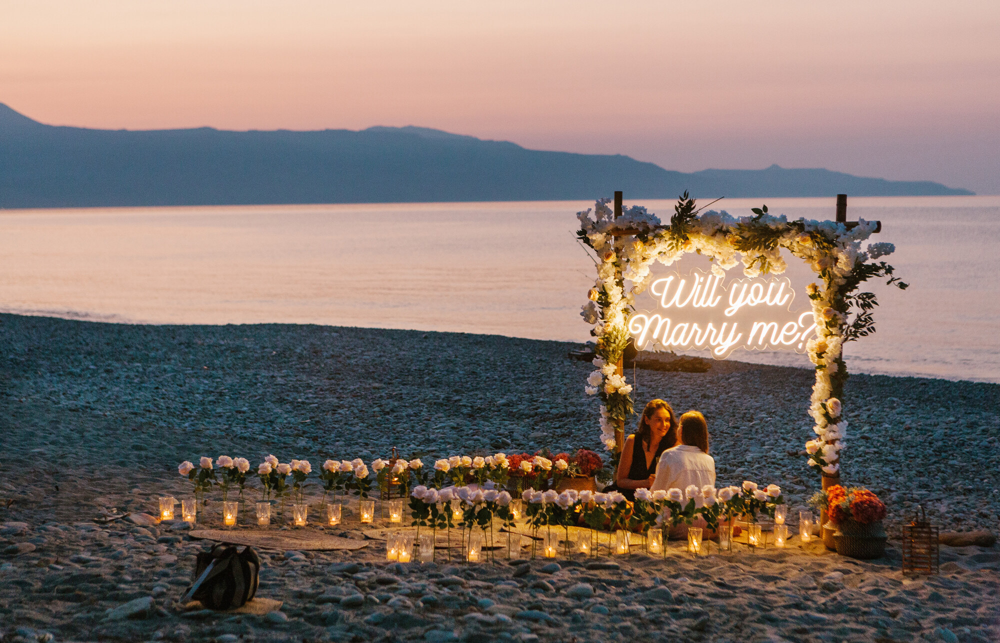 Neon Letters for your Crete Marriage Proposal